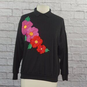 Vintage 80s Quilted Floral Sweatshirt